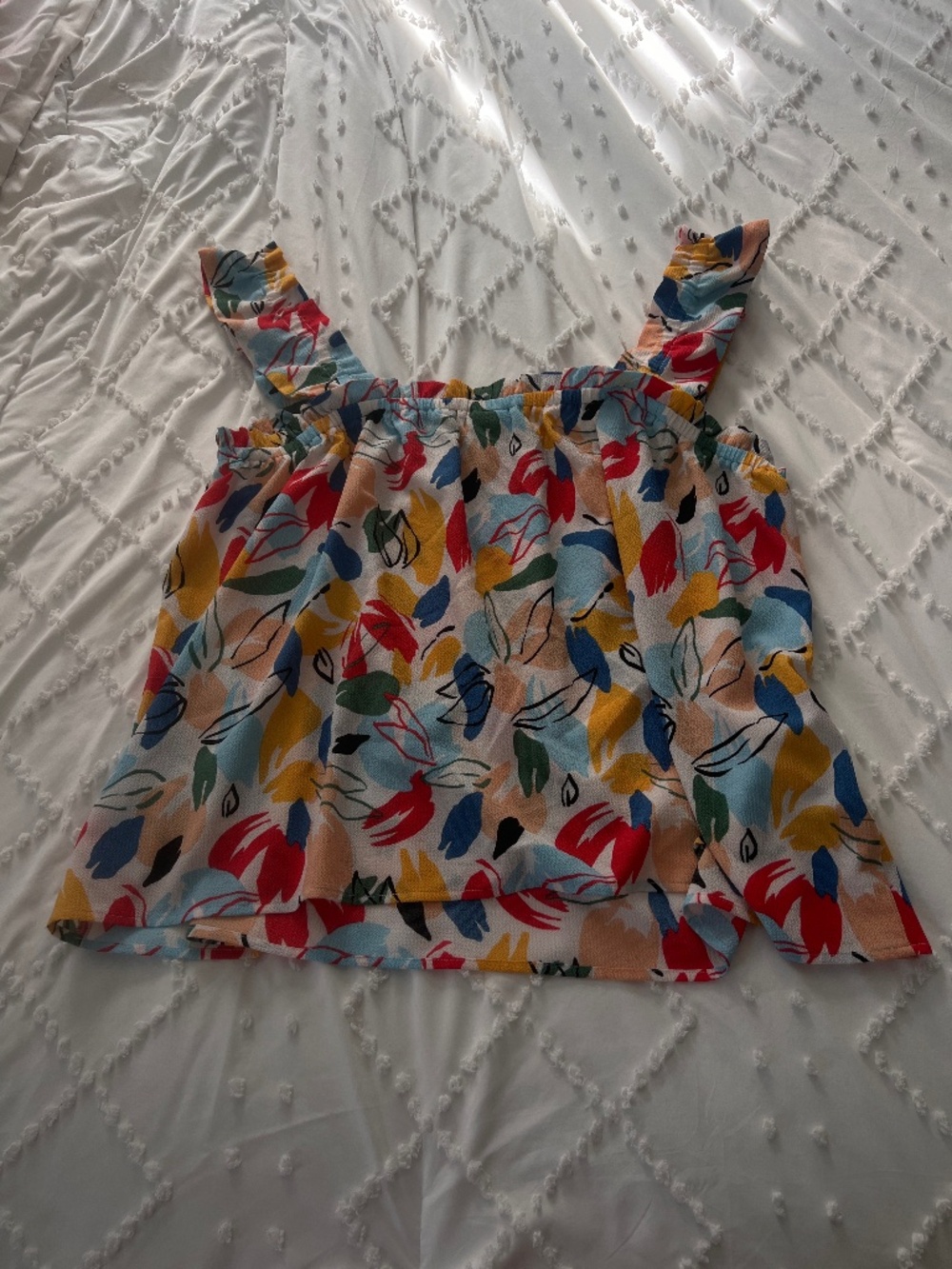 LuLaRoe Colorful Flowy Abstract Print Blouse Women's Size XL
